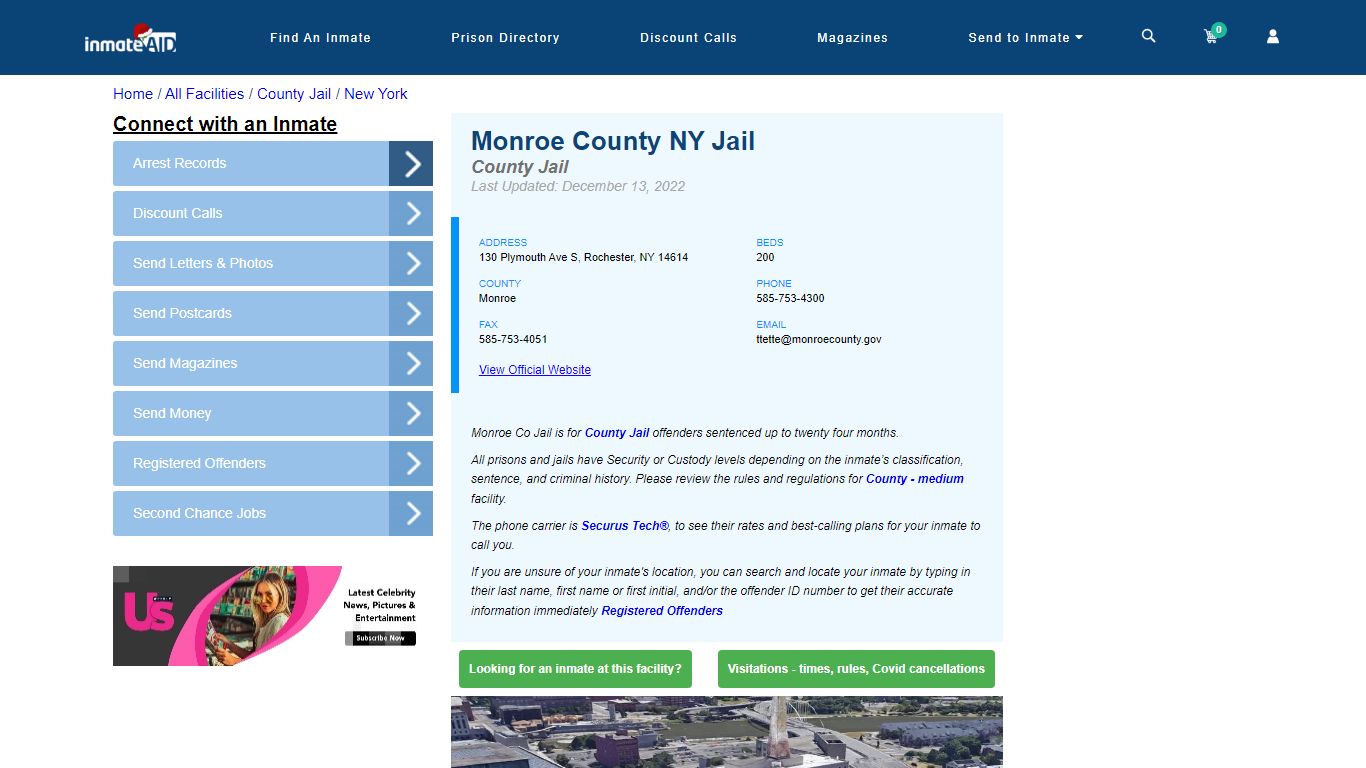 Monroe County NY Jail - Inmate Locator - Rochester, NY